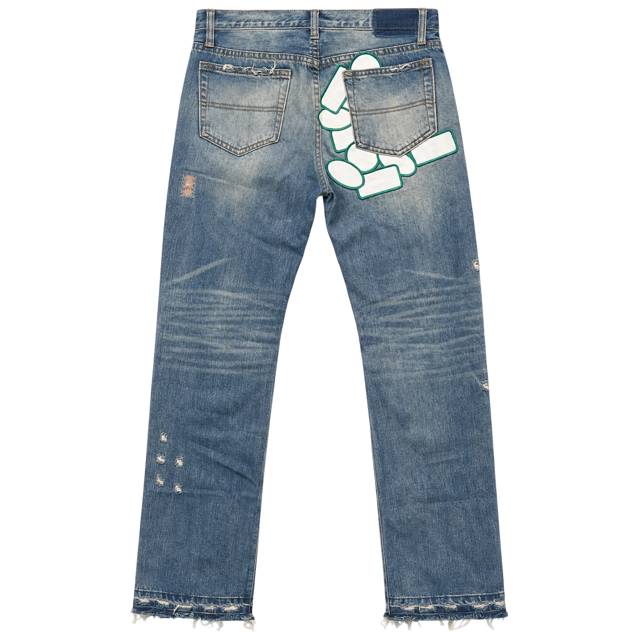 Undercover 05ss But Beautiful Distressed Denim Jeans