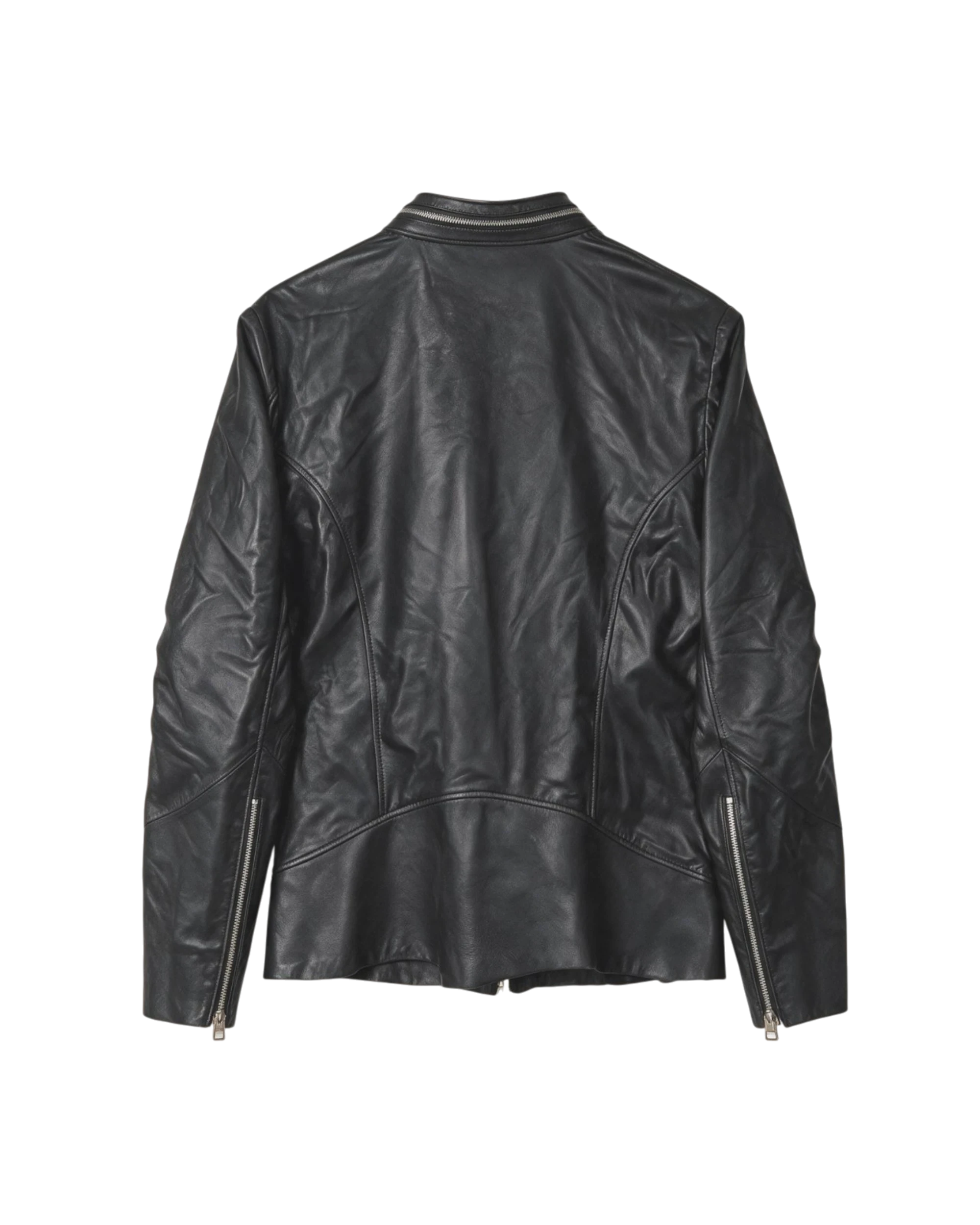 14th Addiction Cross Zip Leather Jacket