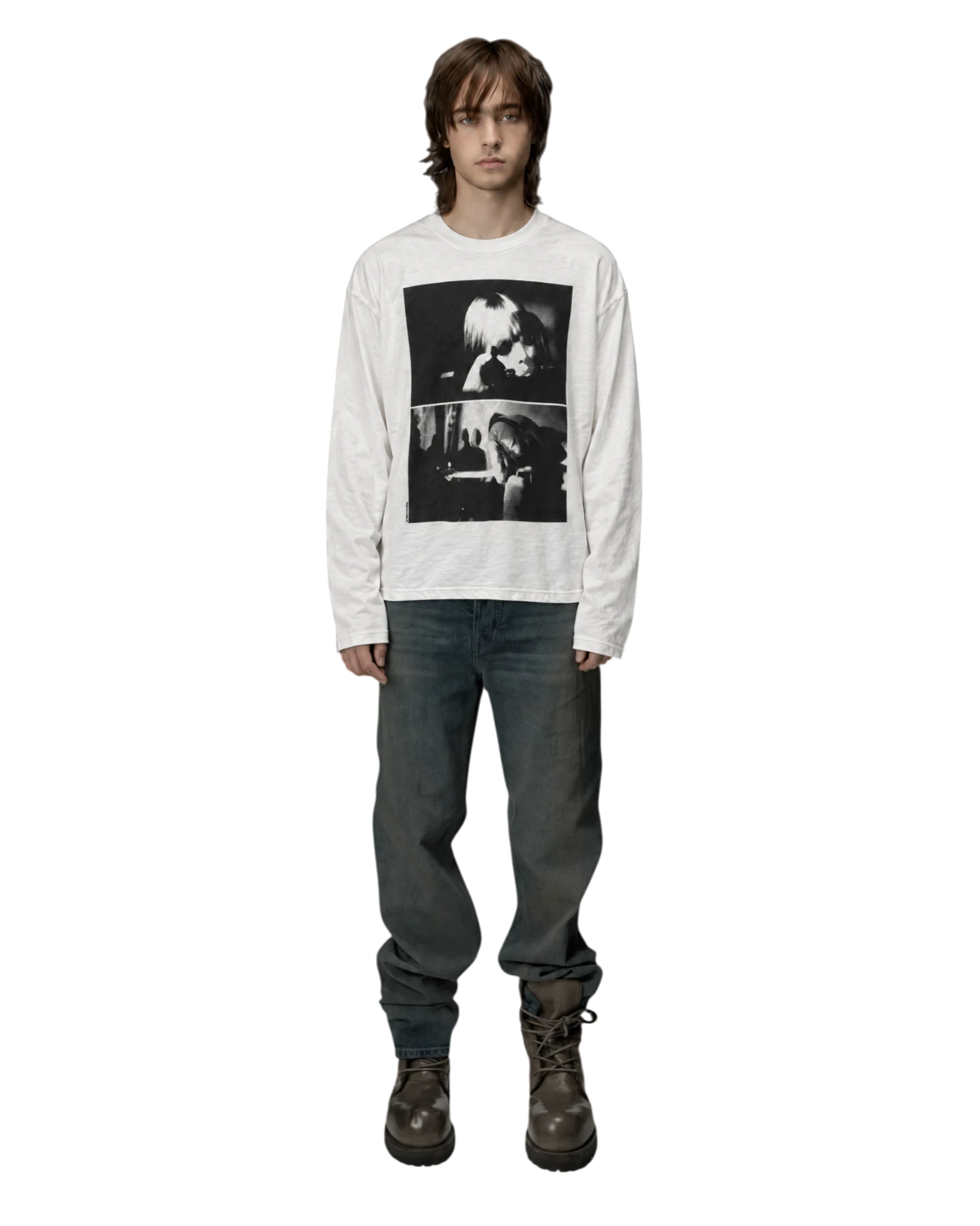 Hysteric Glamour Thinking Portrait Print Longsleeve