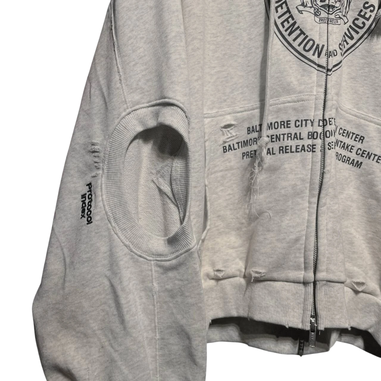 Protocol Index Reconstructed Zip Hoodie