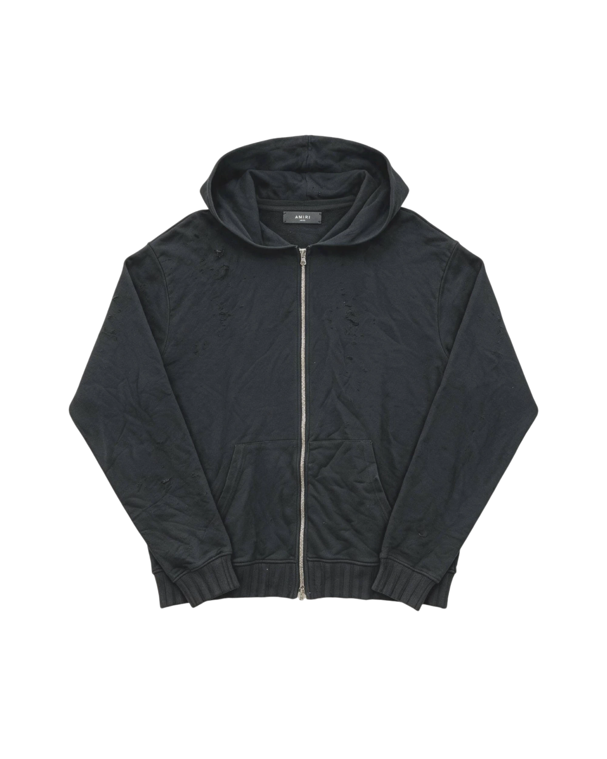 Amiri Shotgun Distressed Zip-Hoodie