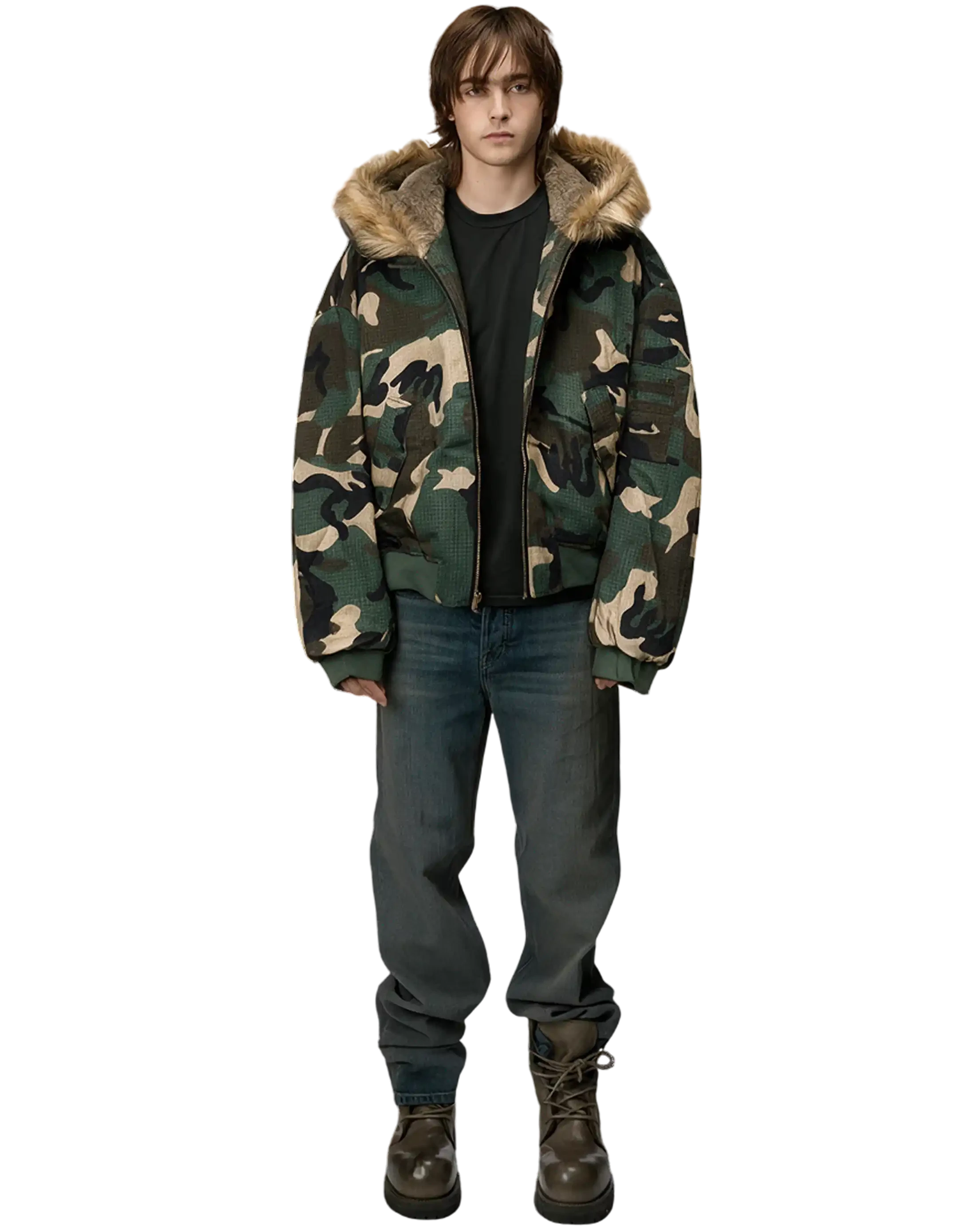 Camo Fur Jacket