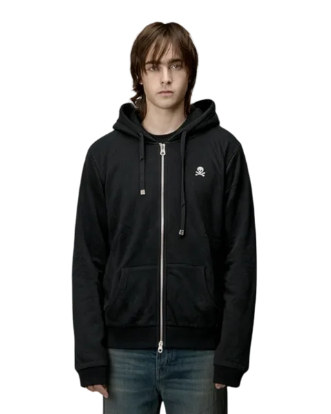 Hysteric Glamour Double Skulls & Girl Zip-Hoodie