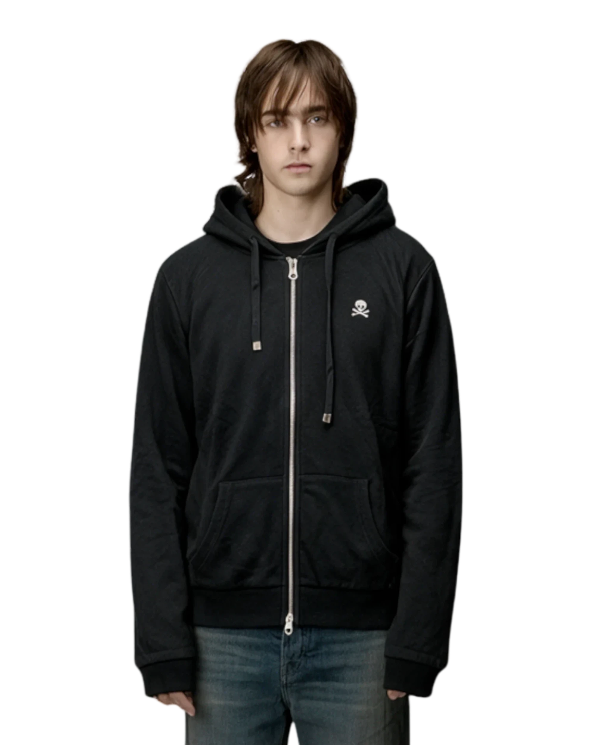 Hysteric Glamour Double Skulls & Girl Zip-Hoodie