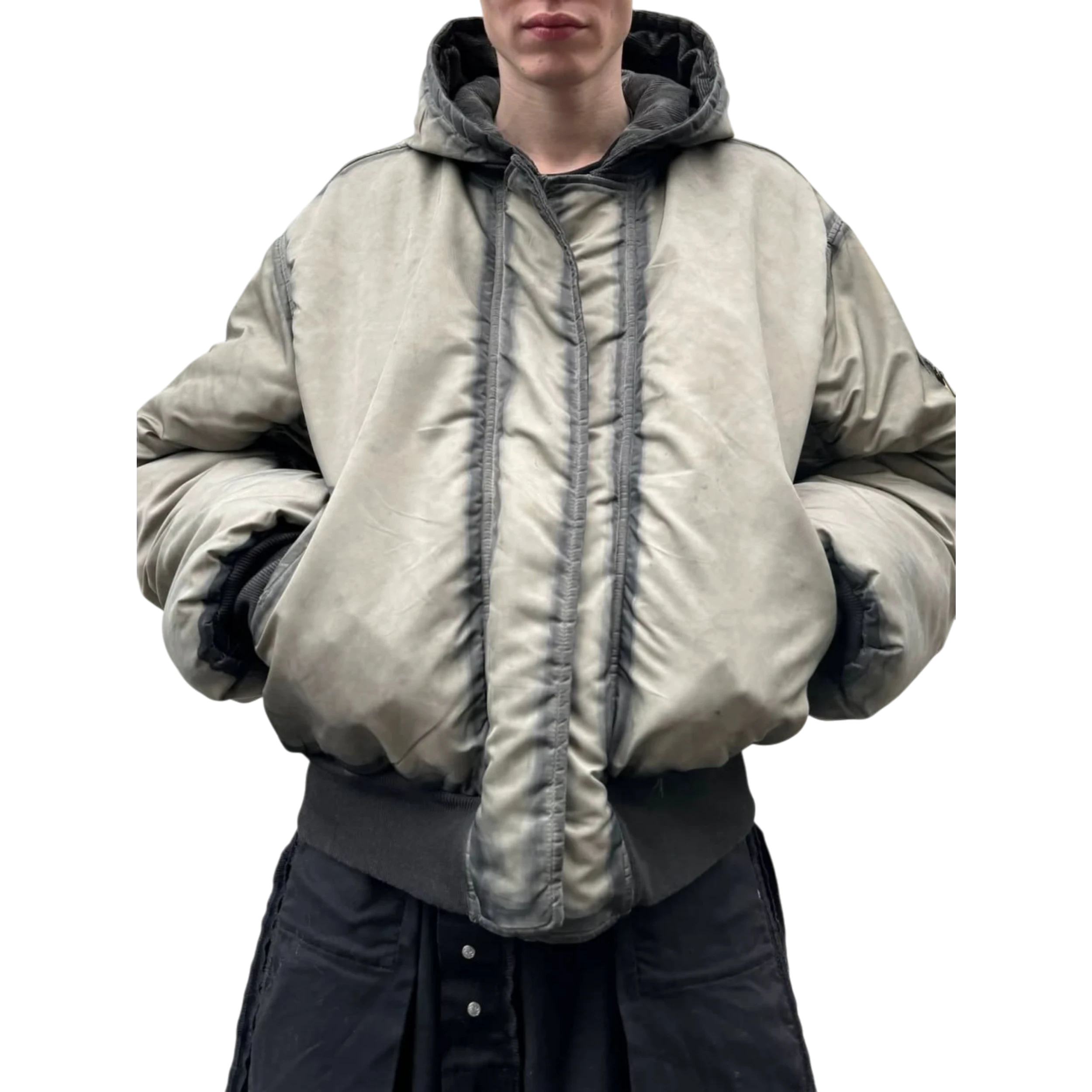 No/Faith Studios Khaki Onyx Bomber Jacket