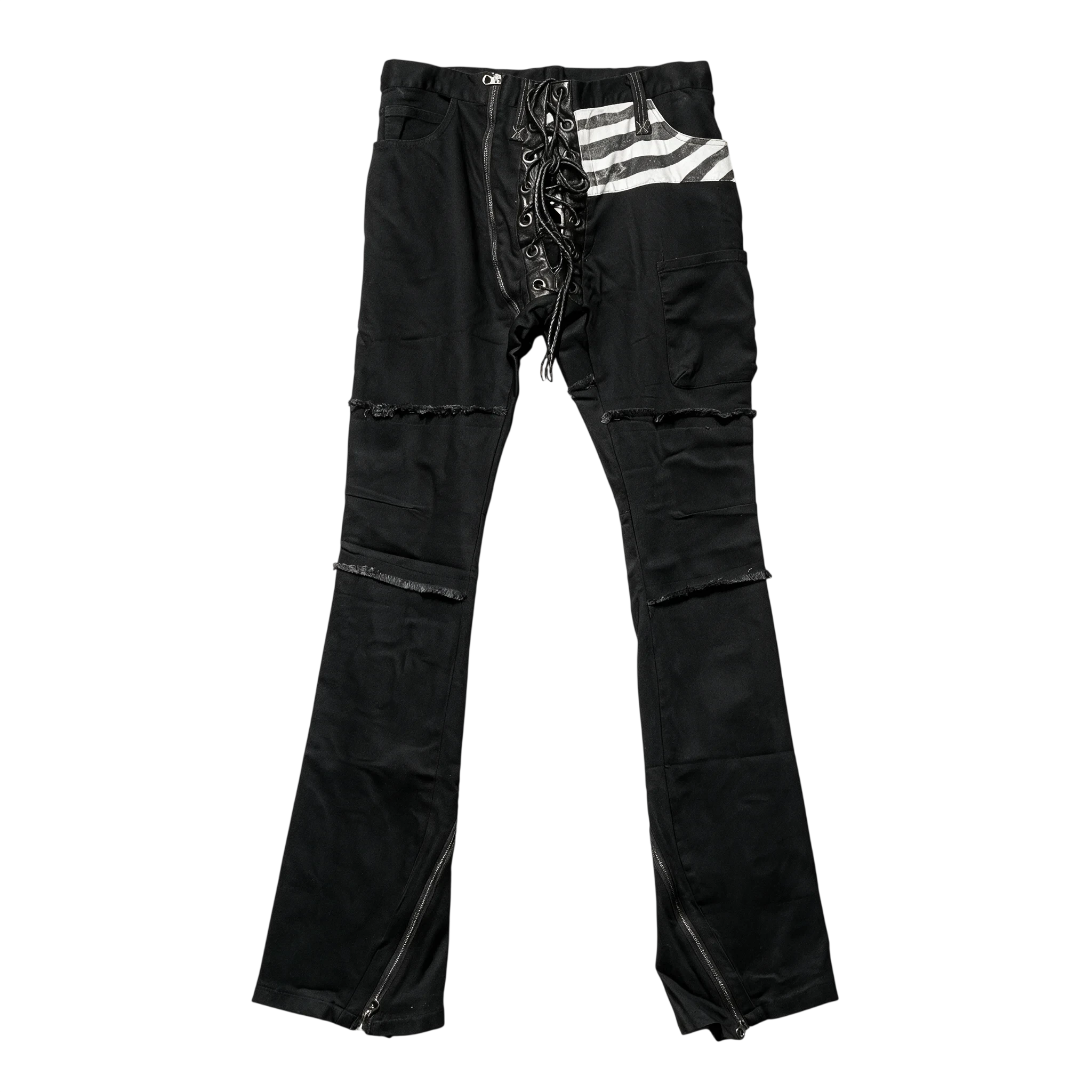 If Six Was Nine - Zebra Bone flared jeans