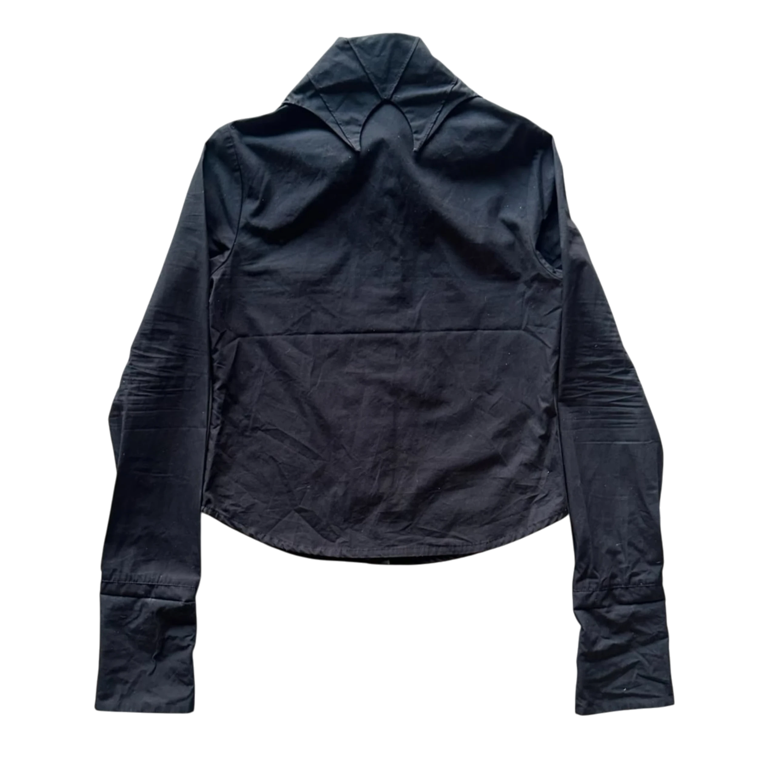 Black Peace Now 'Batwing Collar' Button Up