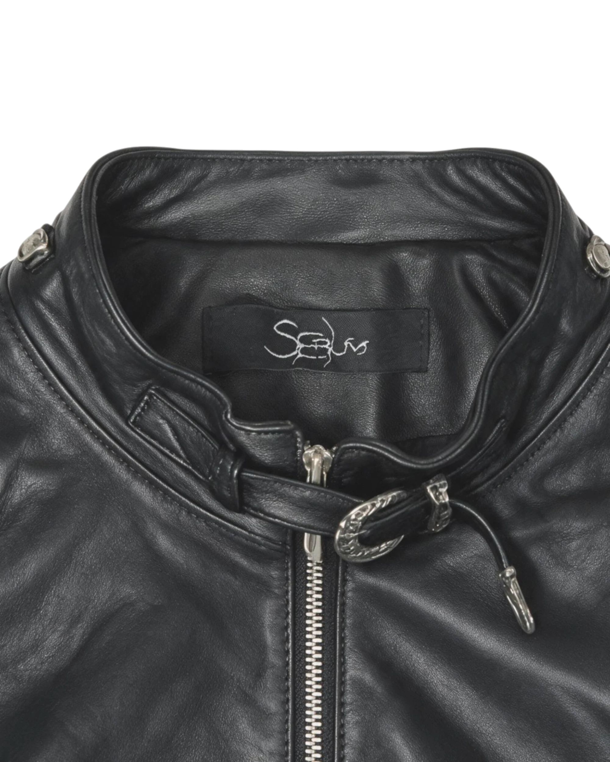 14th Addiction Cross Zip Leather Jacket