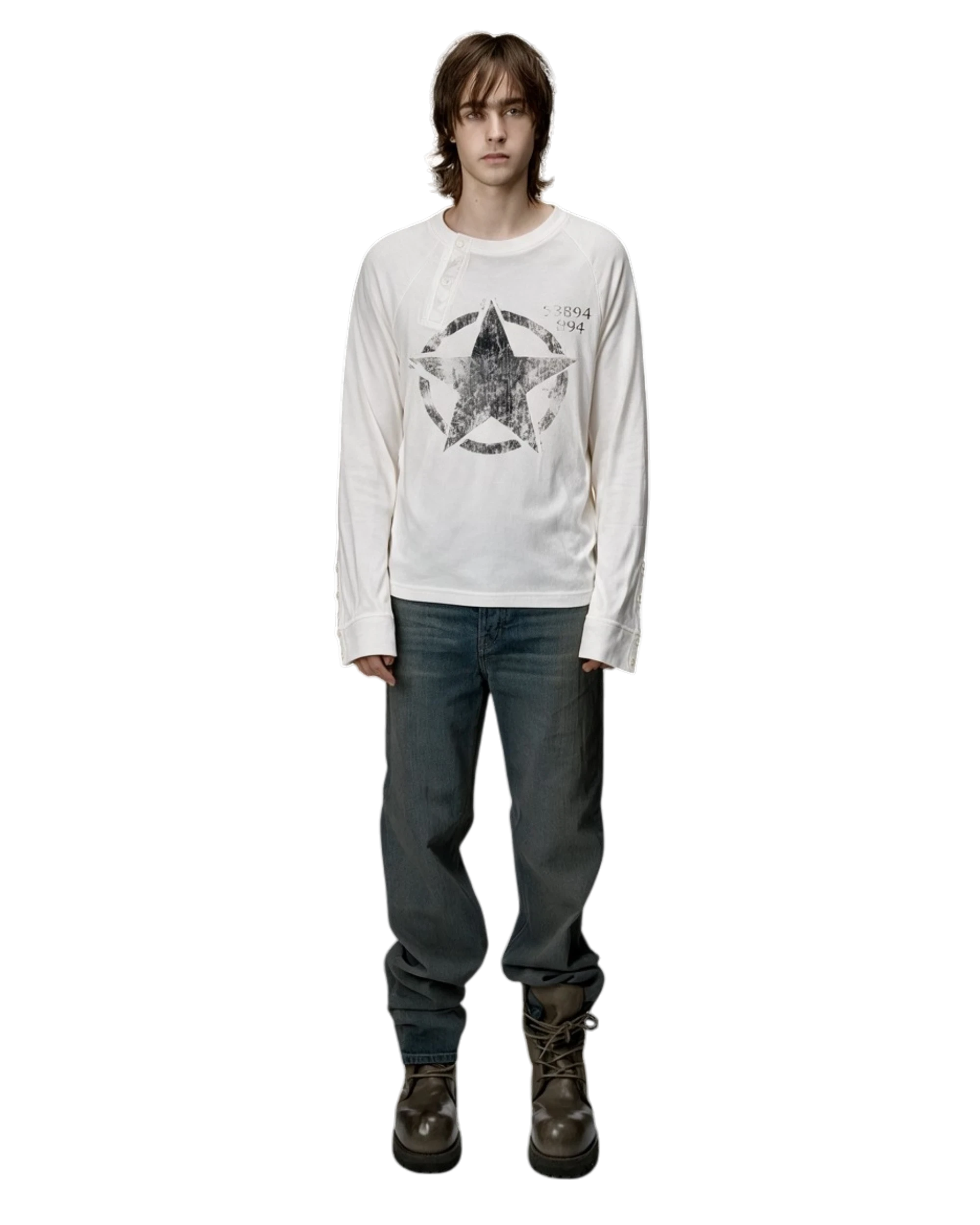 No Faith Studios Asymmetrical Star Long Sleeve