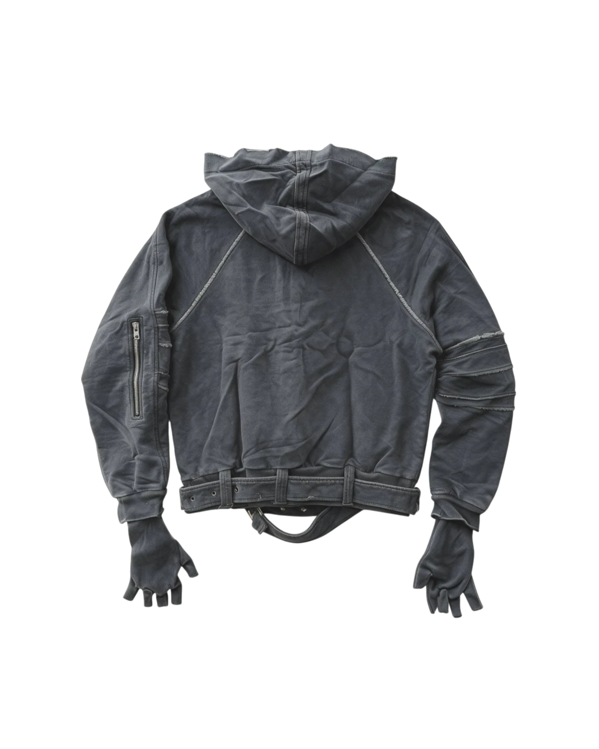 Shine Luxury Golope Zipper Armour Hoodie