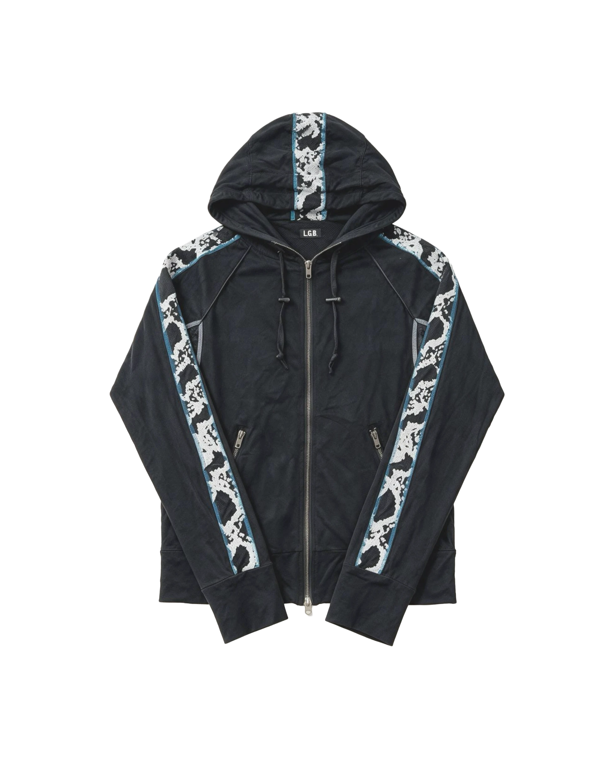 LGB Metallic Snakeskin Zip Hoodie