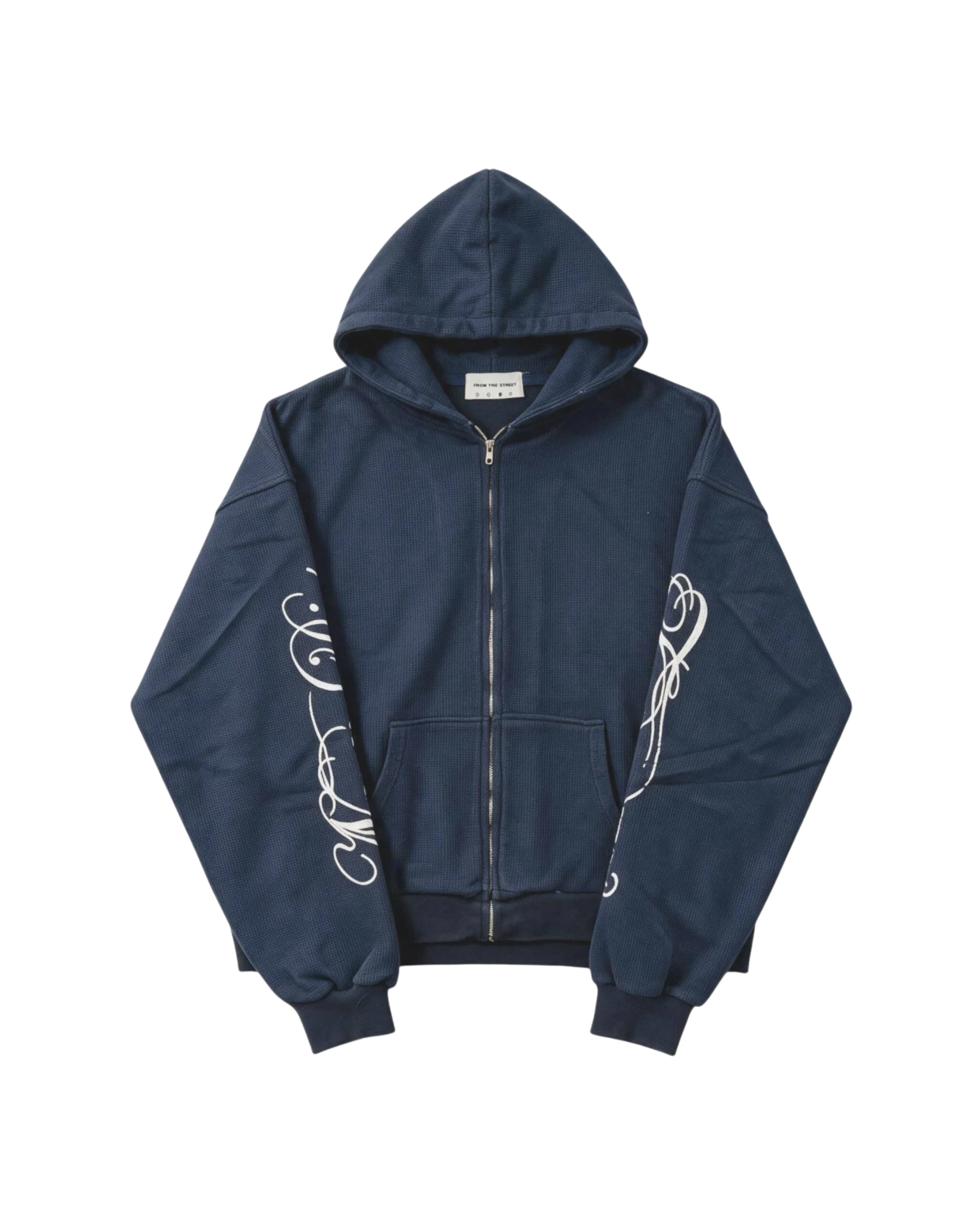 Сalligraphy Waffle Zip-Hoodie