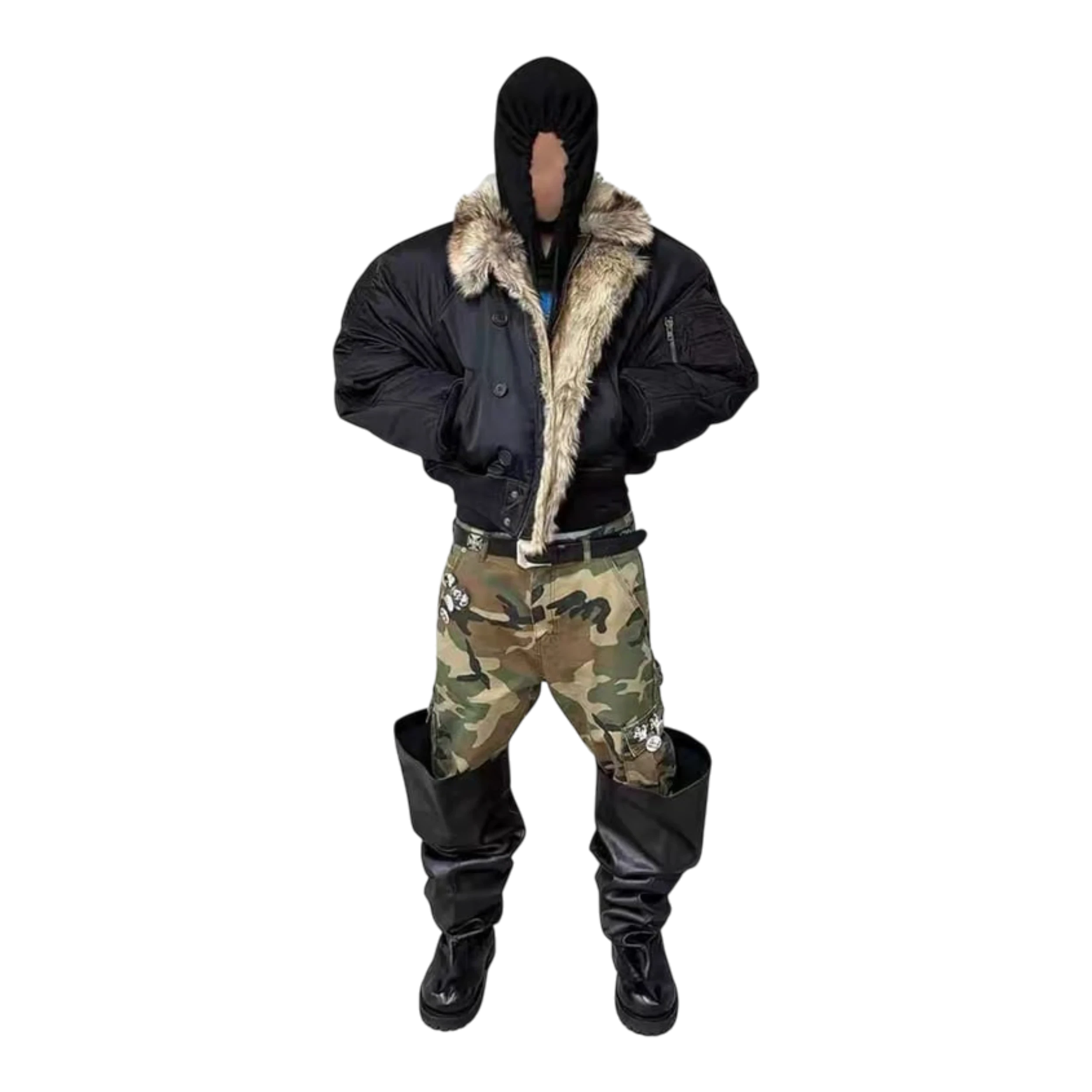 Protocol Index Exaggerated Shoulder Fur N2B