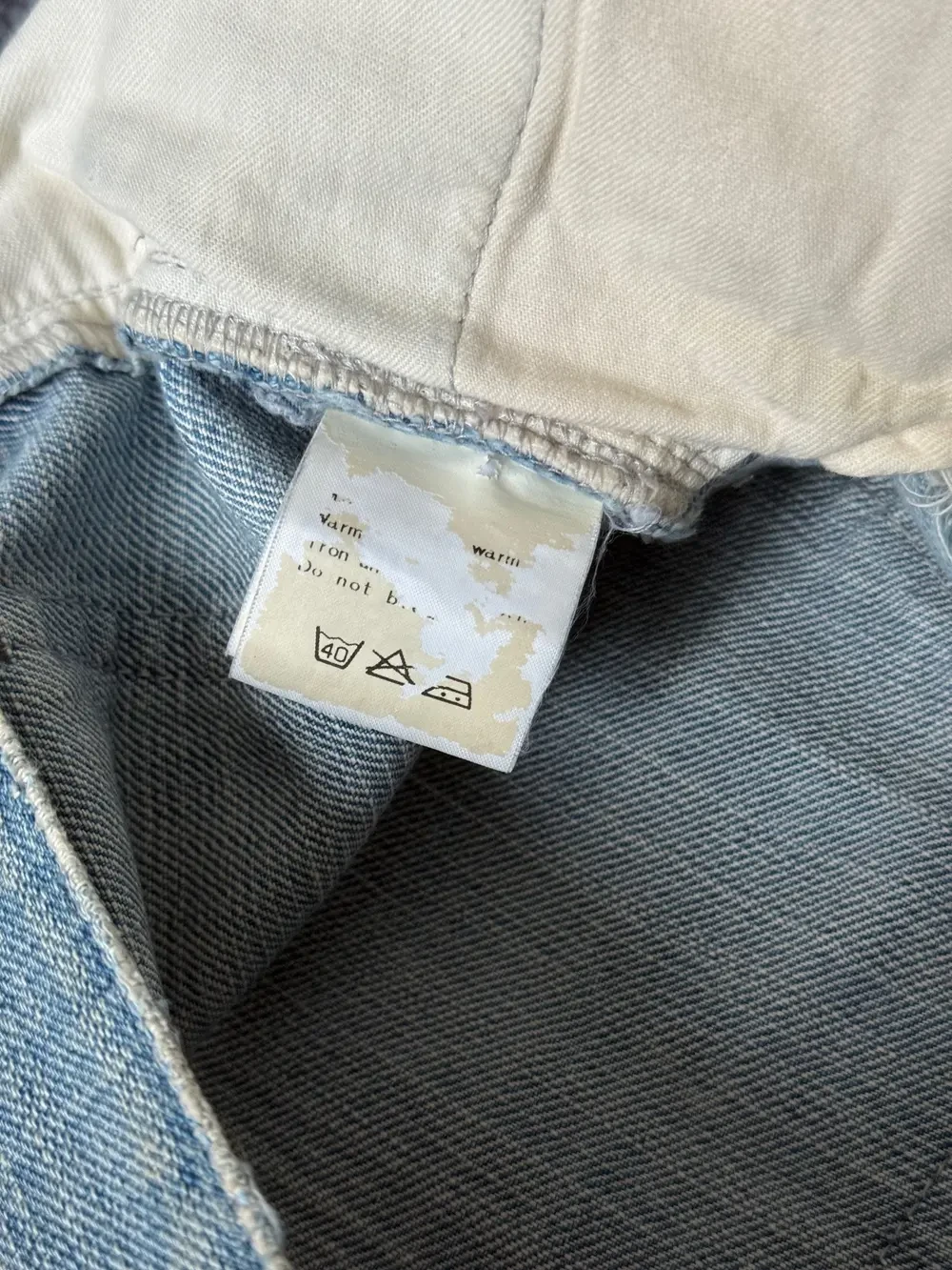 Attachment Distressed Flared Bootcut Denim