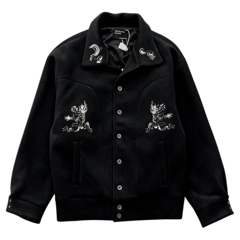 Enfants Riches Déprimés Judgement Angel Cupid Black Wool Jacket