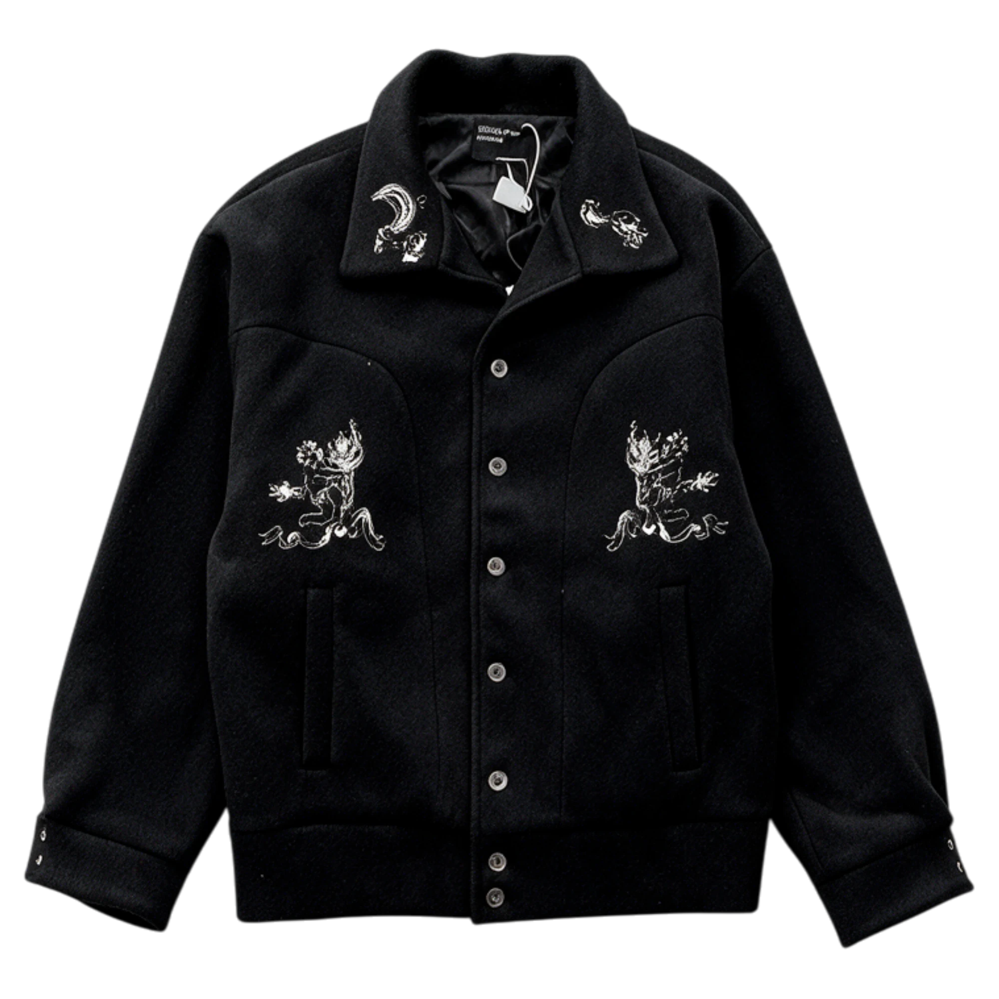 Enfants Riches Déprimés Judgement Angel Cupid Black Wool Jacket