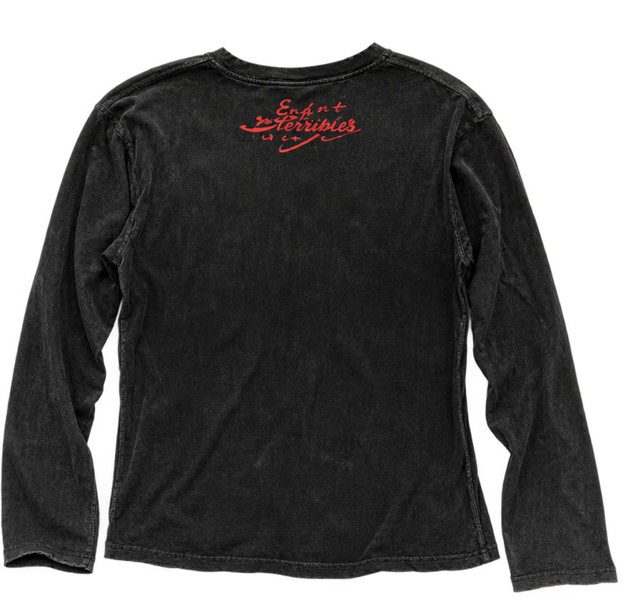 SUNINWAVE 26FW "Phantom/Signature" Crackle Distressed Longsleeve