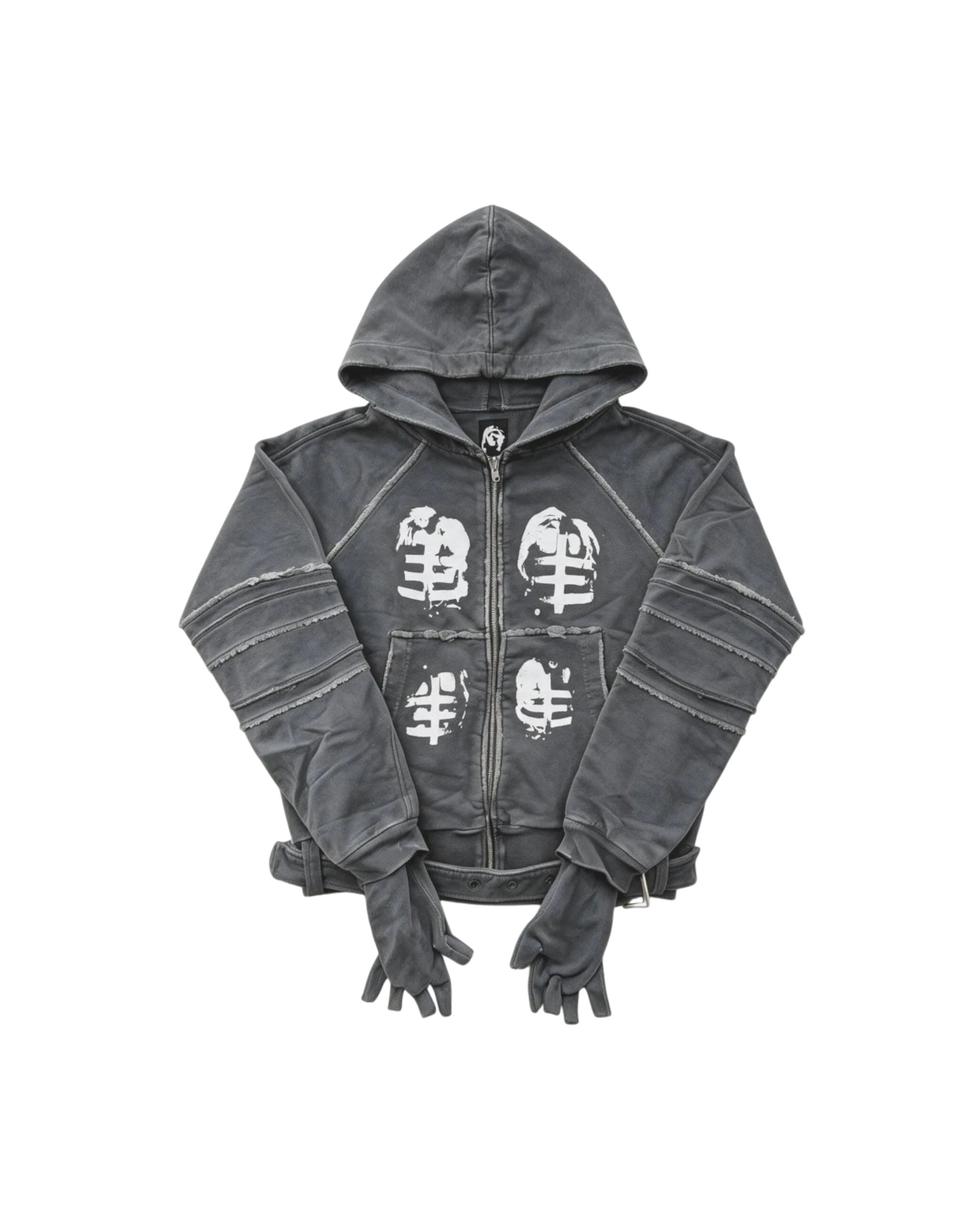 Shine Luxury Golope Zipper Armour Hoodie