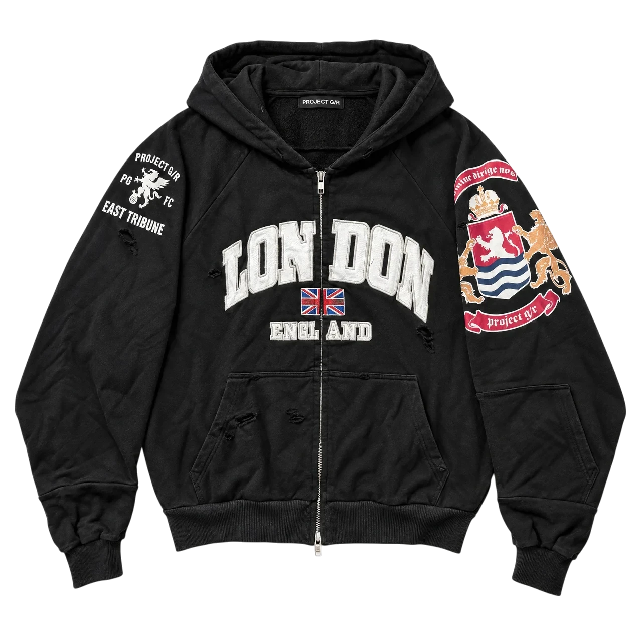 Project G/R Reconstructed Folded Zip Hoodie