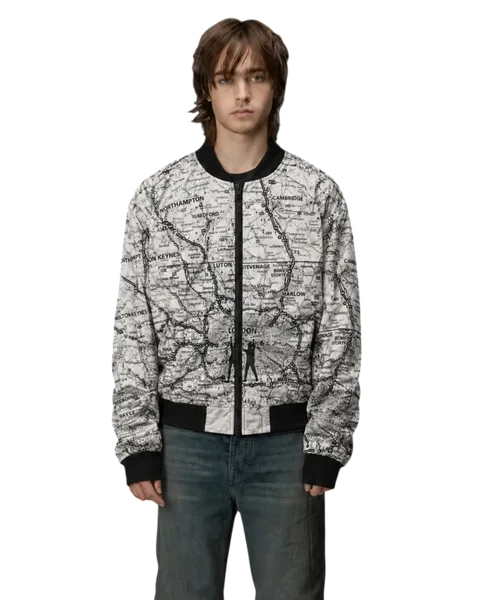 Number (N)ine SS04 London Map Zip-Hoodie