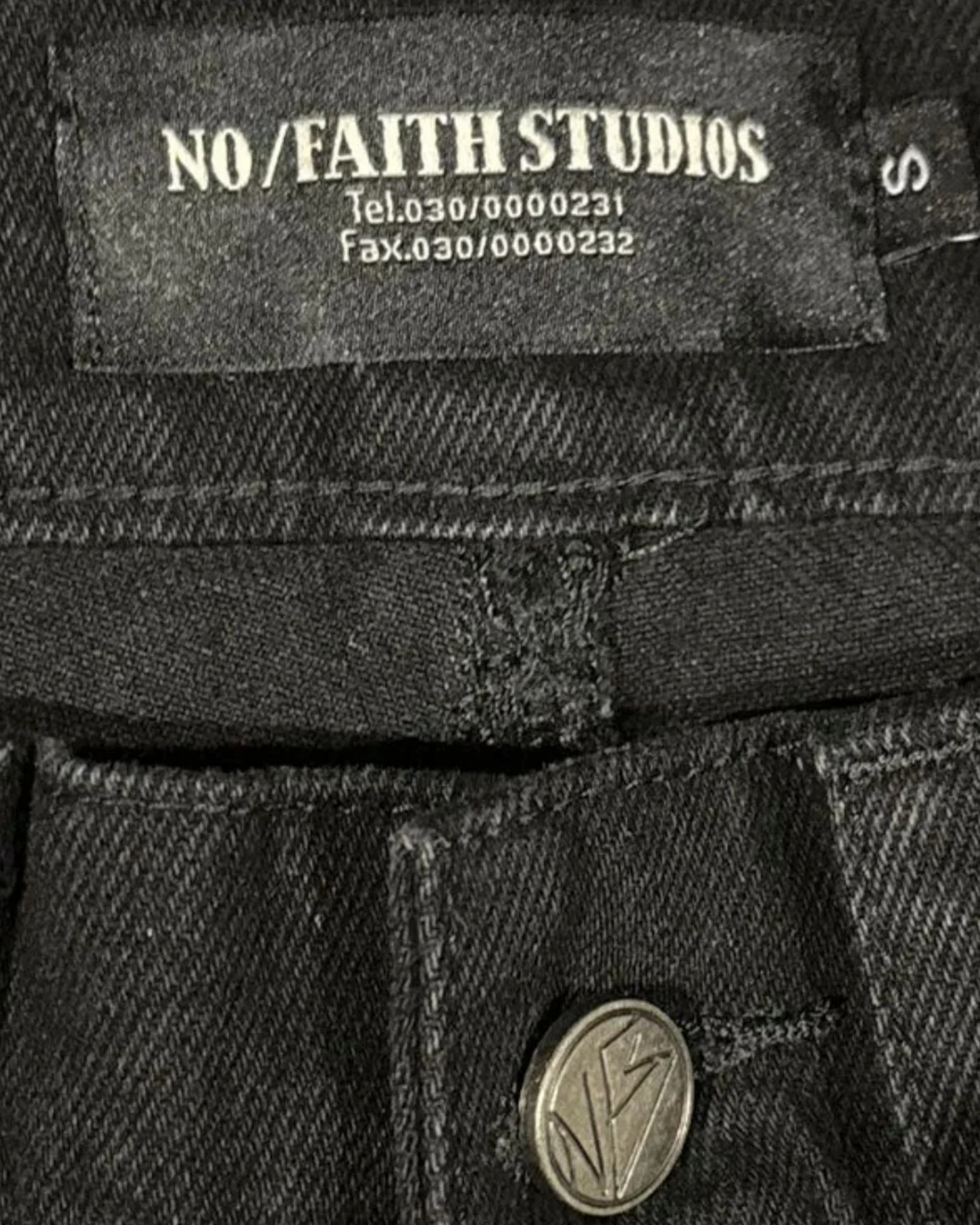 No Faith Studios black dune baggy jeans