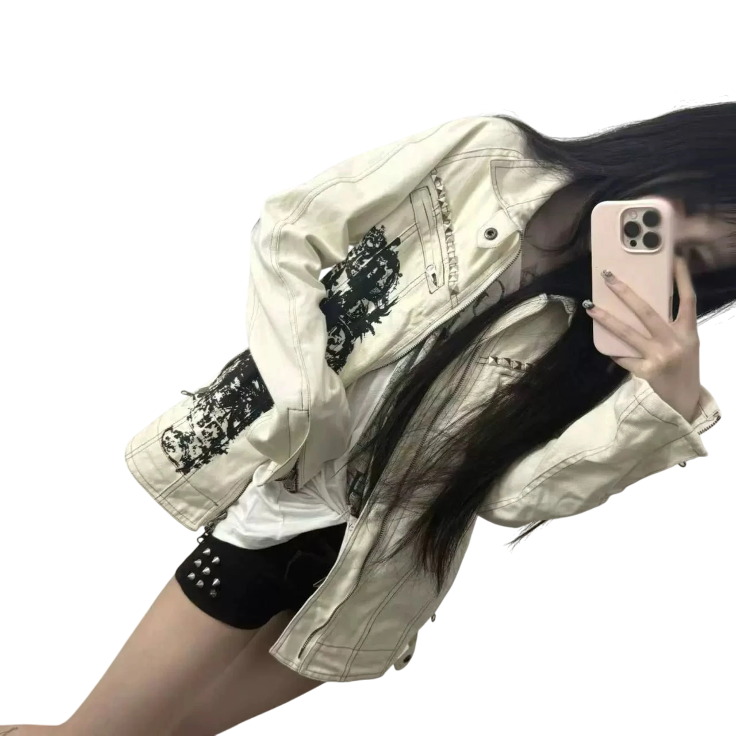 Tornado Mart Coated Studded Jacket