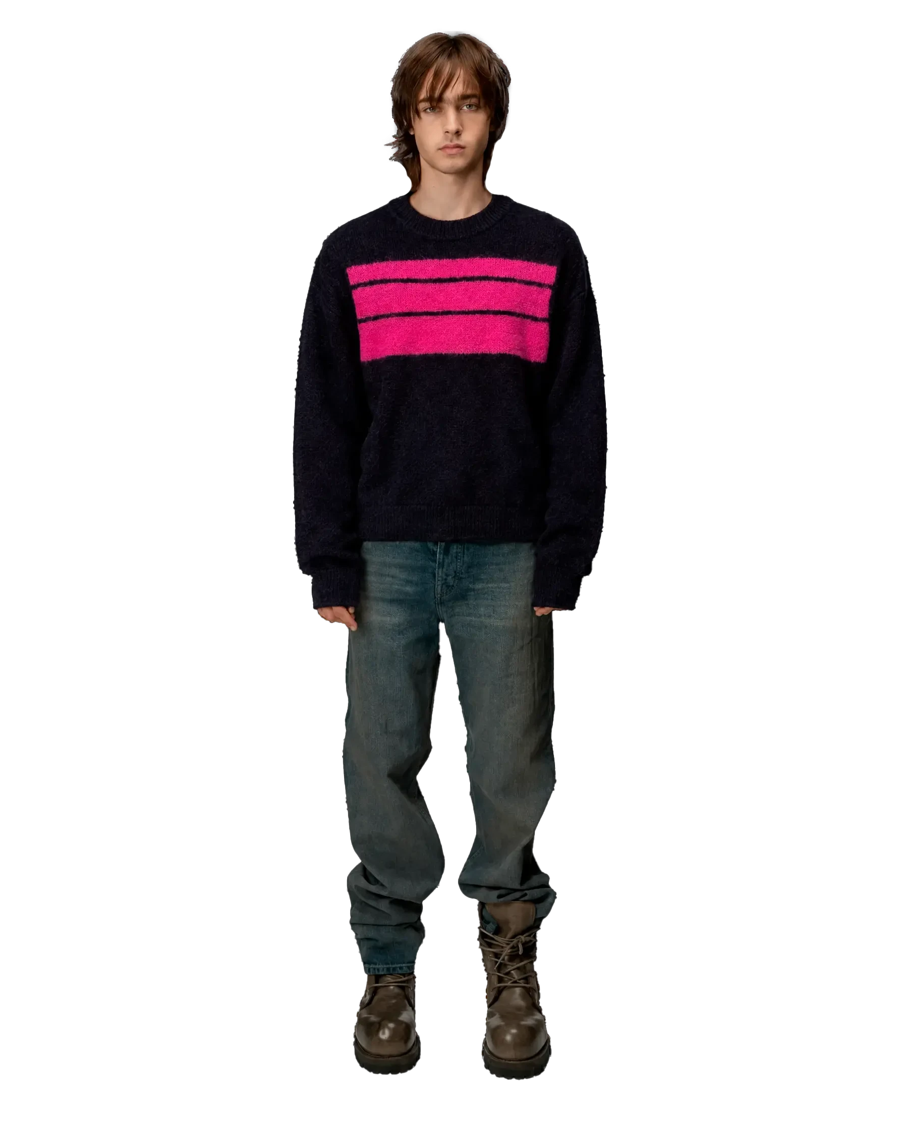 Dior Homme SS07 Stripe Mohair Knit Sweater