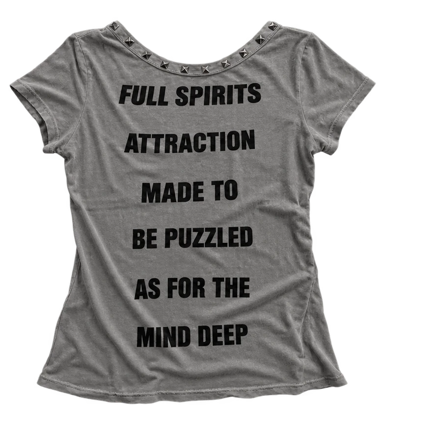 Ghost of Harlem Grunge Studded U-Neck T-Shirt