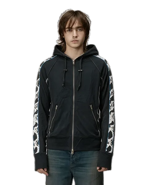 LGB Metallic Snakeskin Zip Hoodie