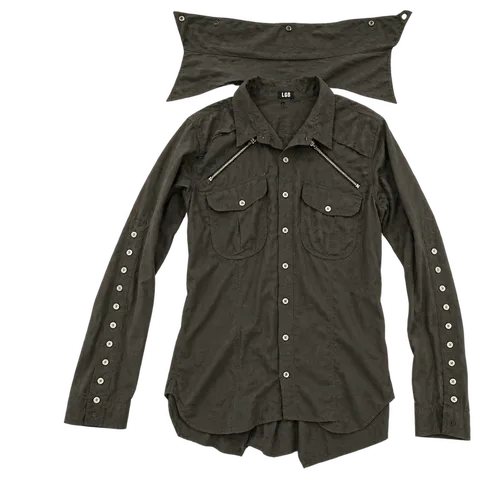L.G.B. Archive Multi-Button Military Flywing Shirt