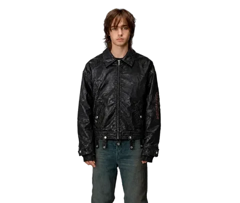 Enfants Riches Déprimés «Midnight Oil» Aviator Leather Jacket