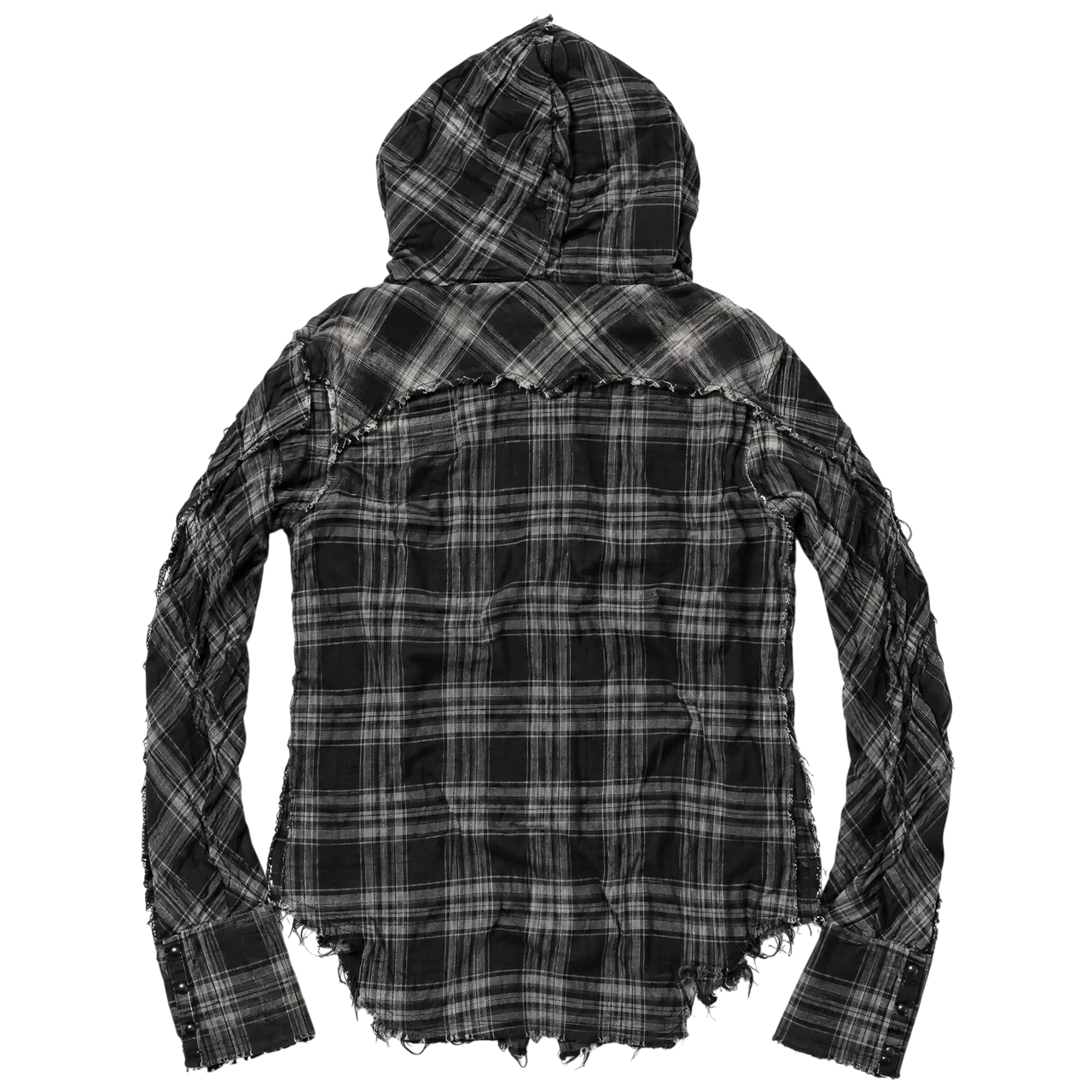 L.G.B. Distressed Flannel Hoodie Plaid Shirt