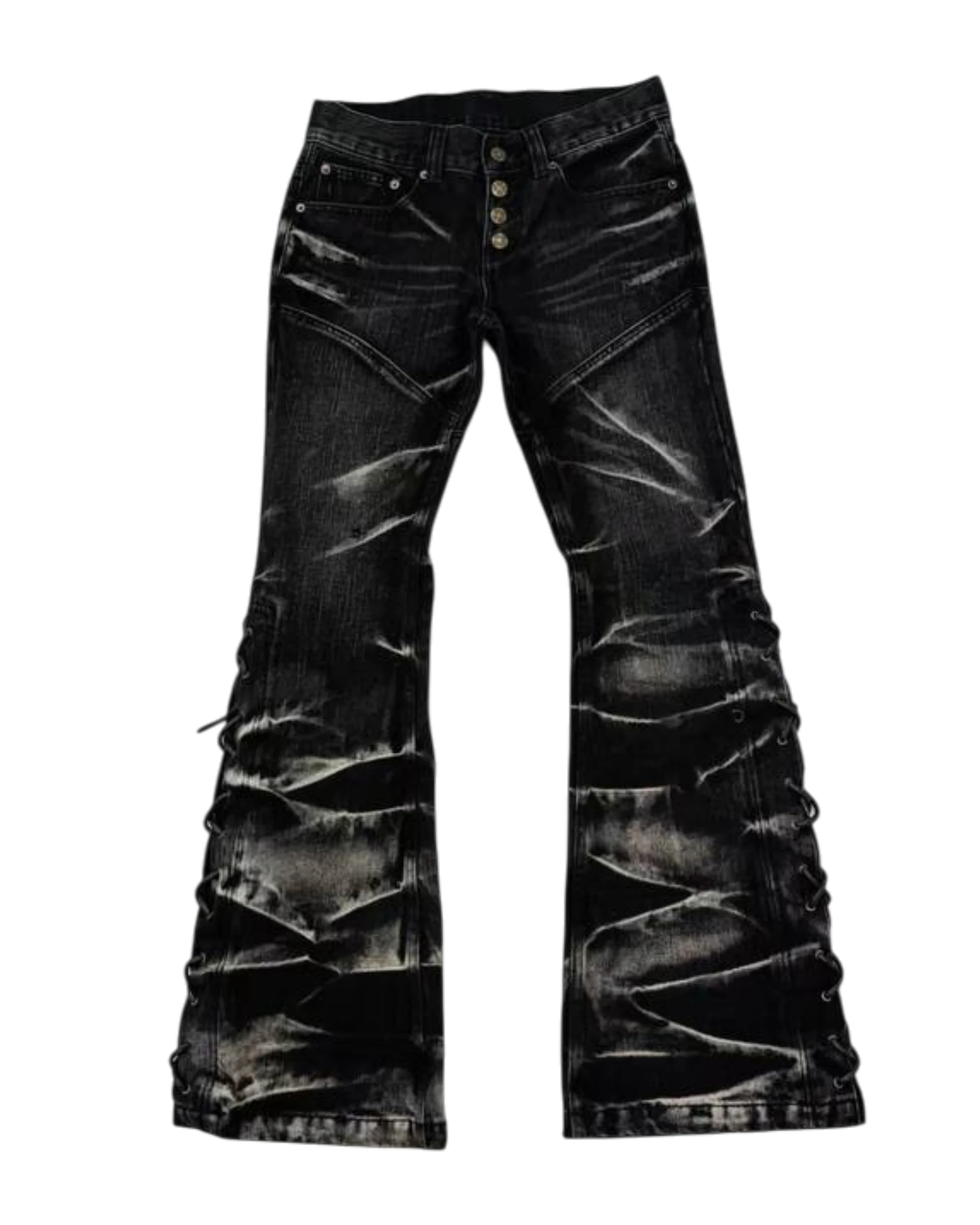 Tornado Mart Snake Lace Flared Jeans