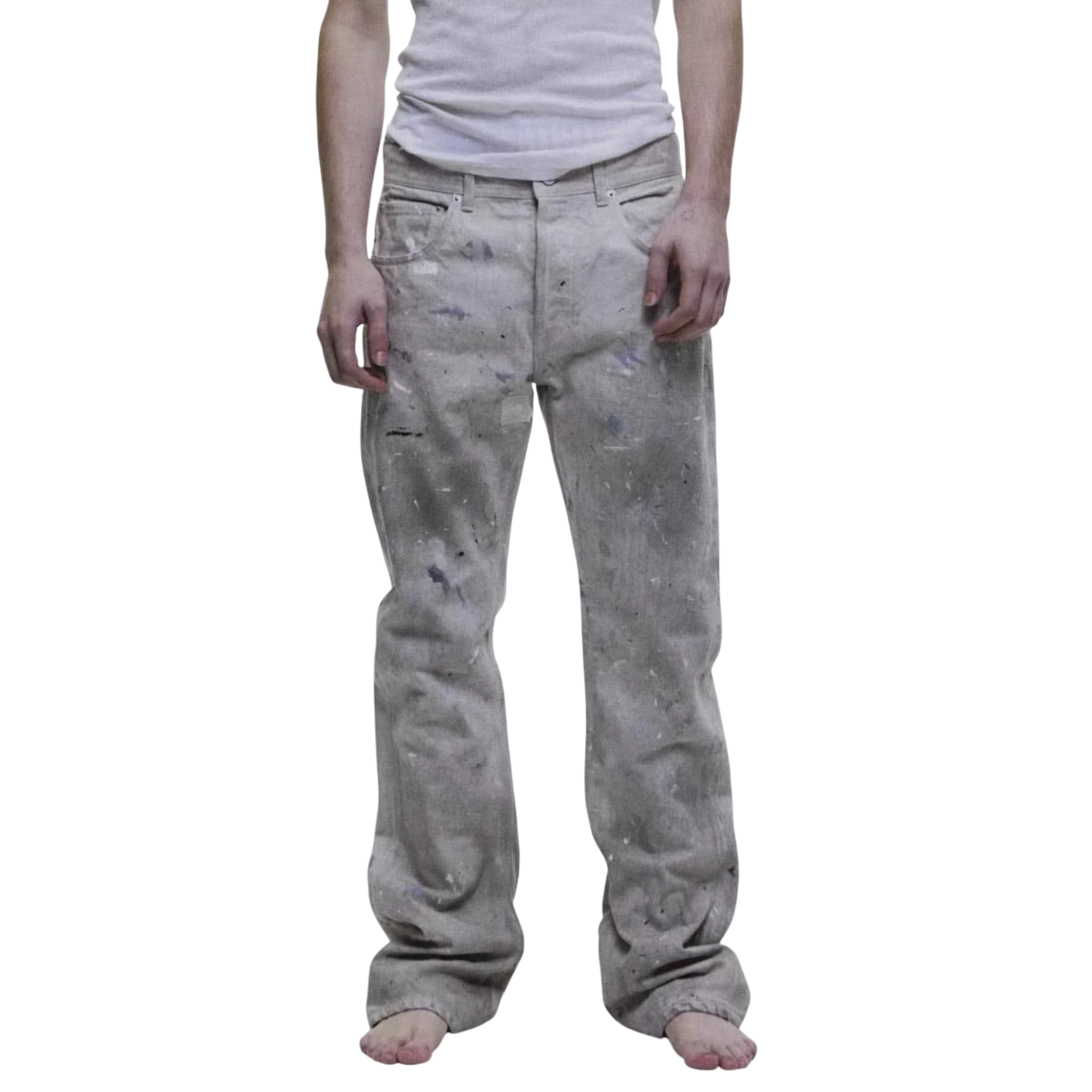 Enfants Riches Déprimés White Distressed Jeans