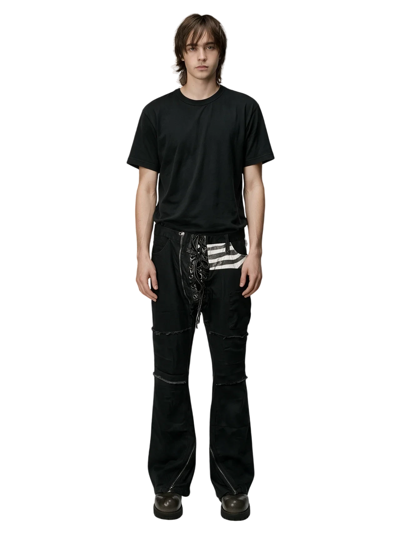 If Six Was Nine - Zebra Bone flared jeans