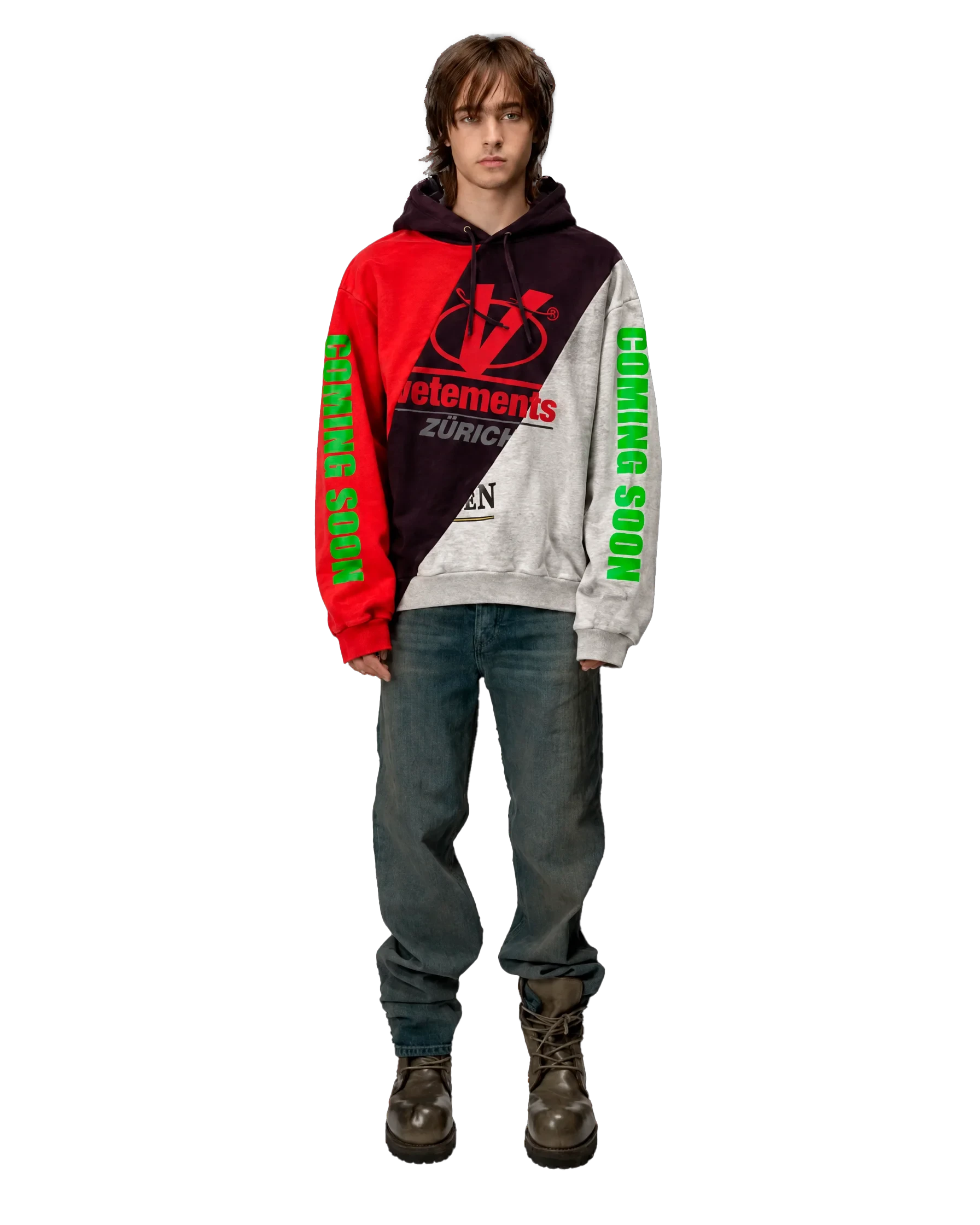 Vetements «Zurich» Cut-Up / Patchwork Hoodie