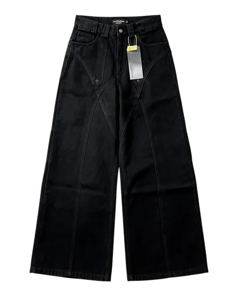 No Faith Studios black dune baggy jeans