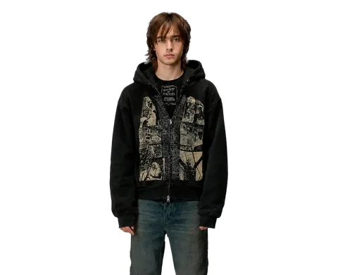 Hysteric Glamour x Destroy All Monsters «Comic Collage» Full-Zip Hoodie