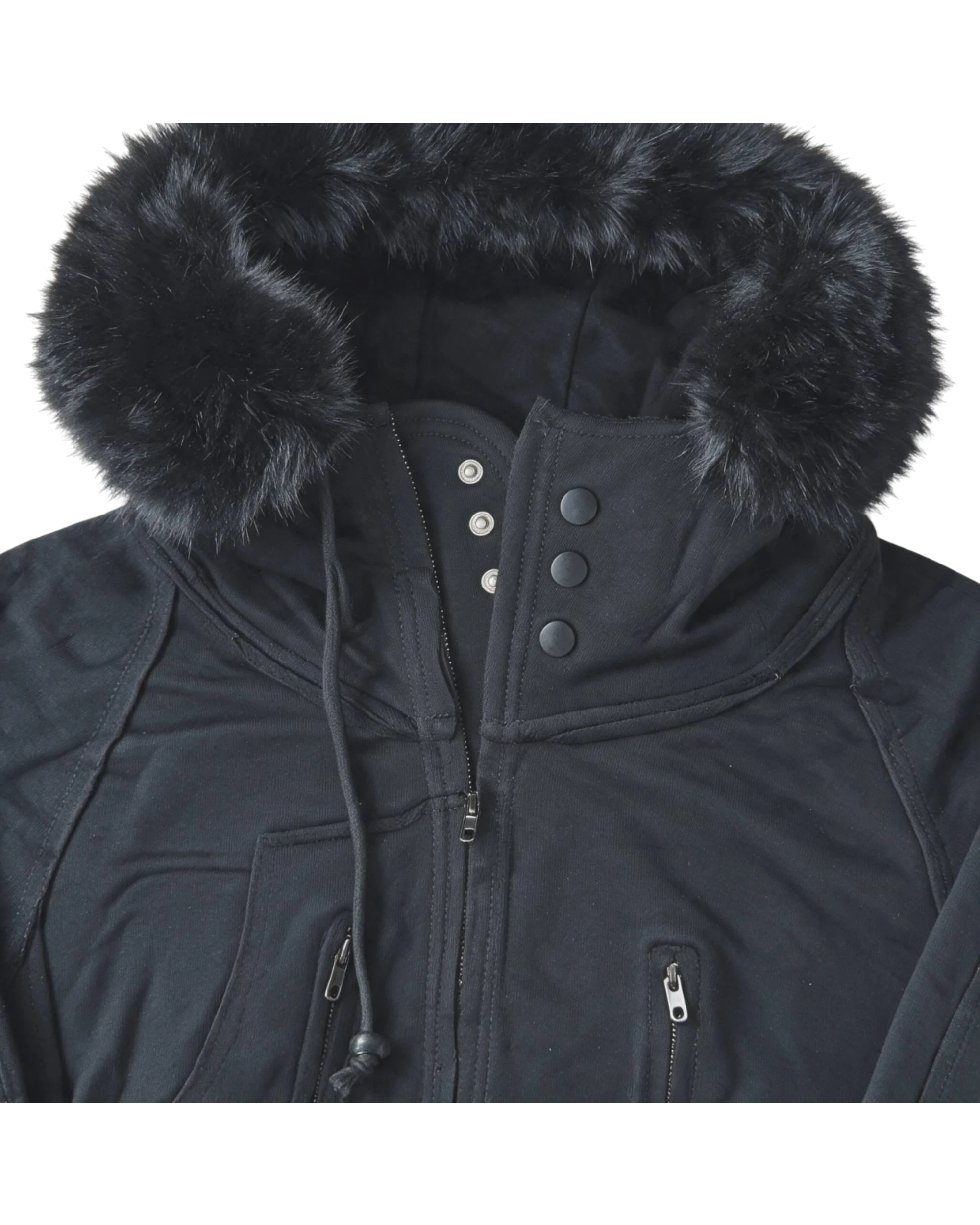 LGB Cropped Fur Zip-Hoodie Type