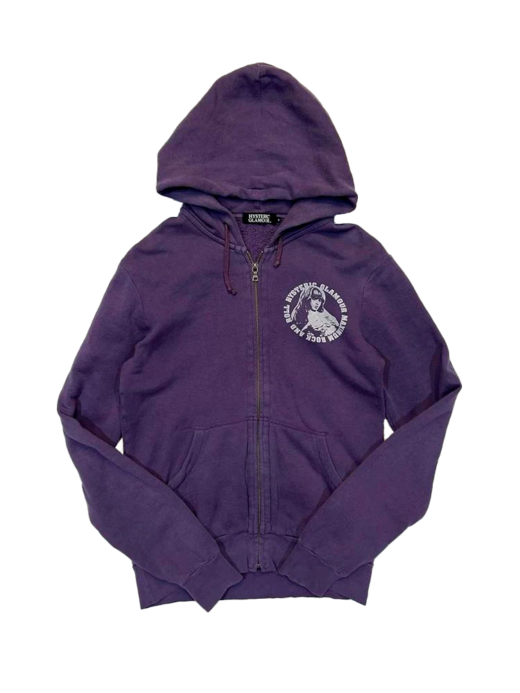 Hysteric Glamour «Maximum Rock and Roll» Girl Graphic Zip-Up Hoodie