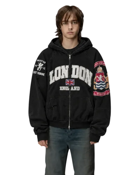 Project G/R Reconstructed Folded Zip Hoodie