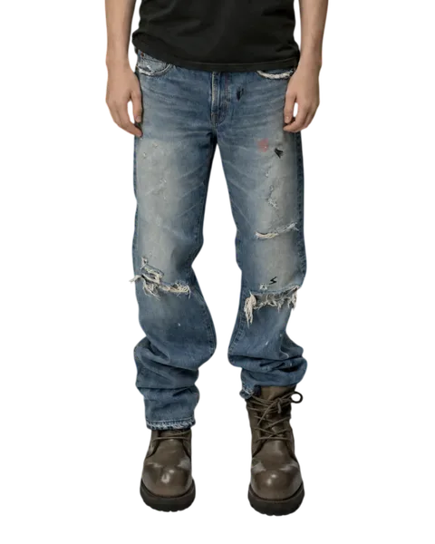 Undercover 05ss But Beautiful Distressed Denim Jeans