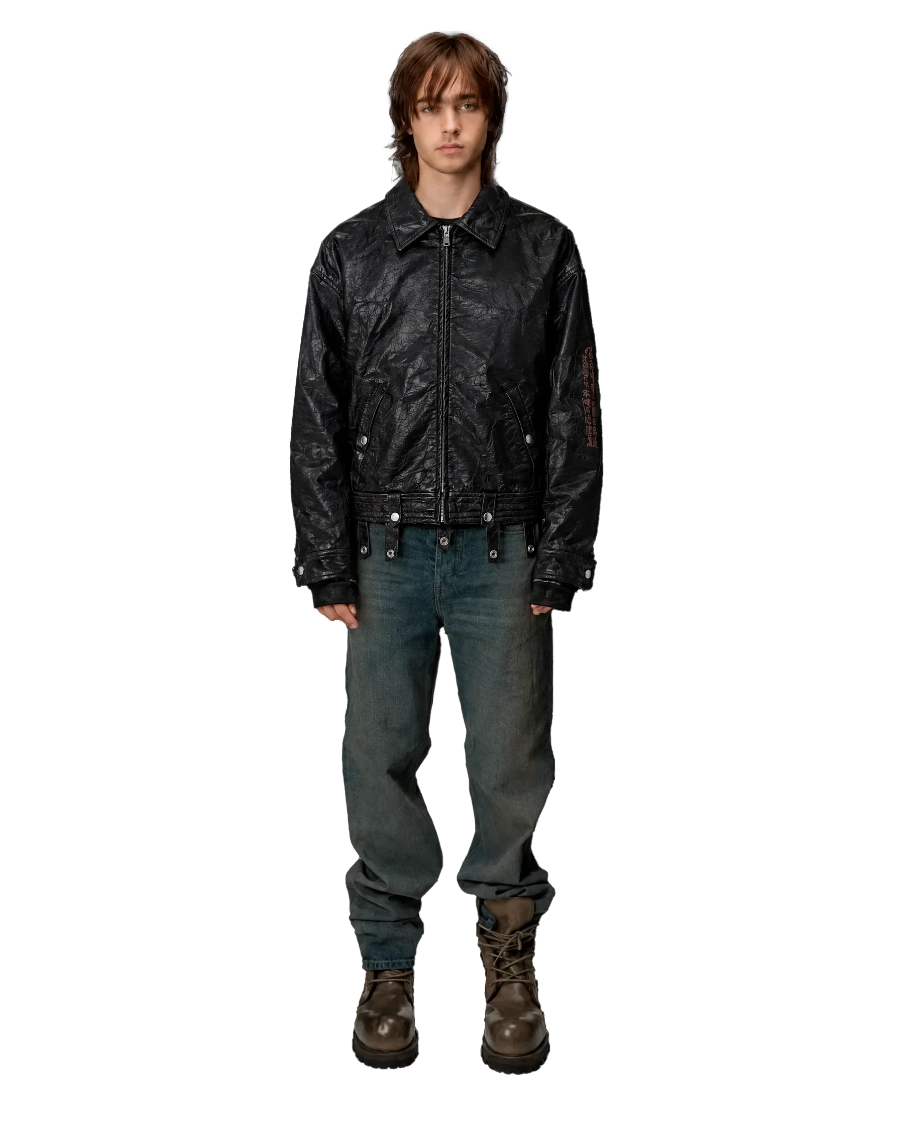 Enfants Riches Déprimés «Midnight Oil» Aviator Leather Jacket