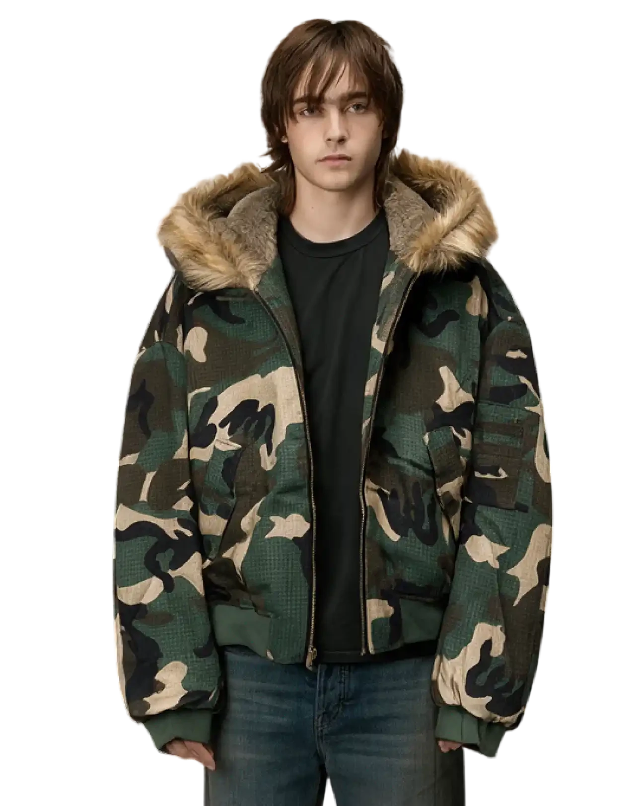 Camo Fur Jacket