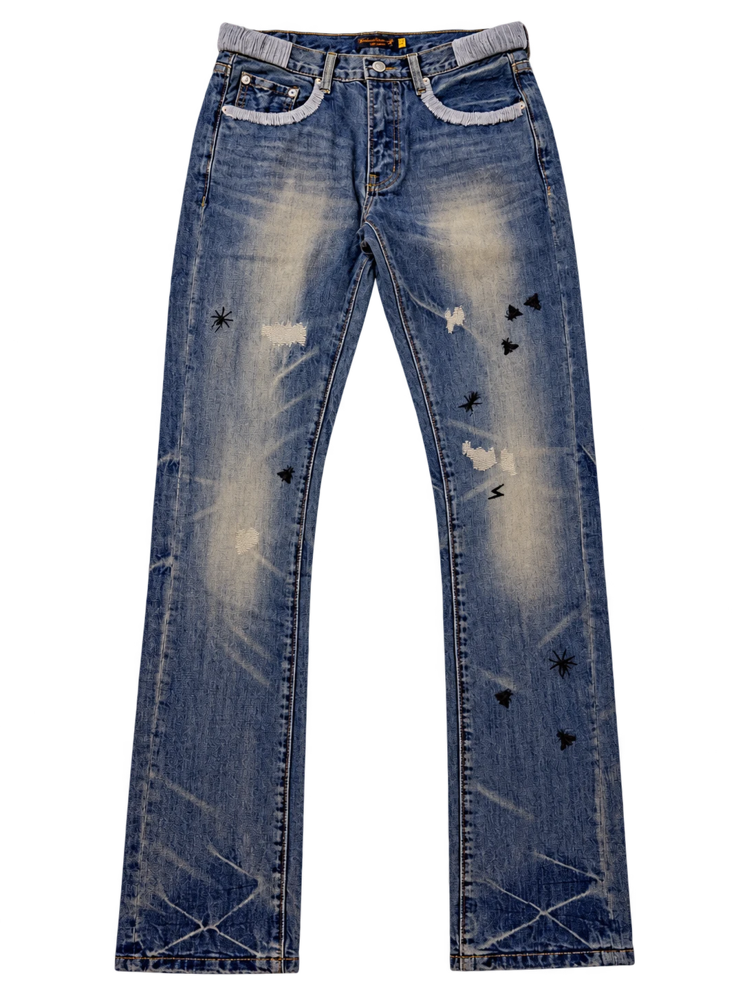 L.G.B. Stars & Stripes Mud-Washed Denim Jeans