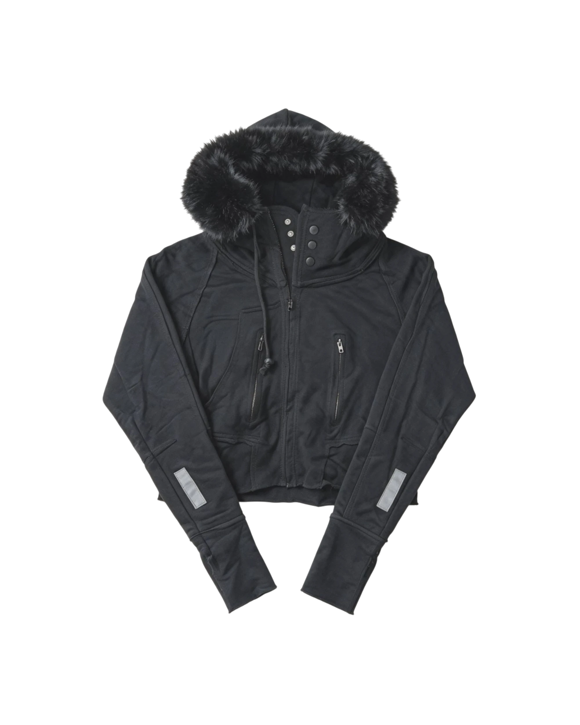 LGB Cropped Fur Zip-Hoodie Type