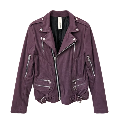 Attachment by Kazuyuki Kumagai Suede Leather Bondage Riders Jacket
