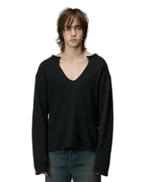 No Faith Studios V Knit Sweater/Long Sleeve