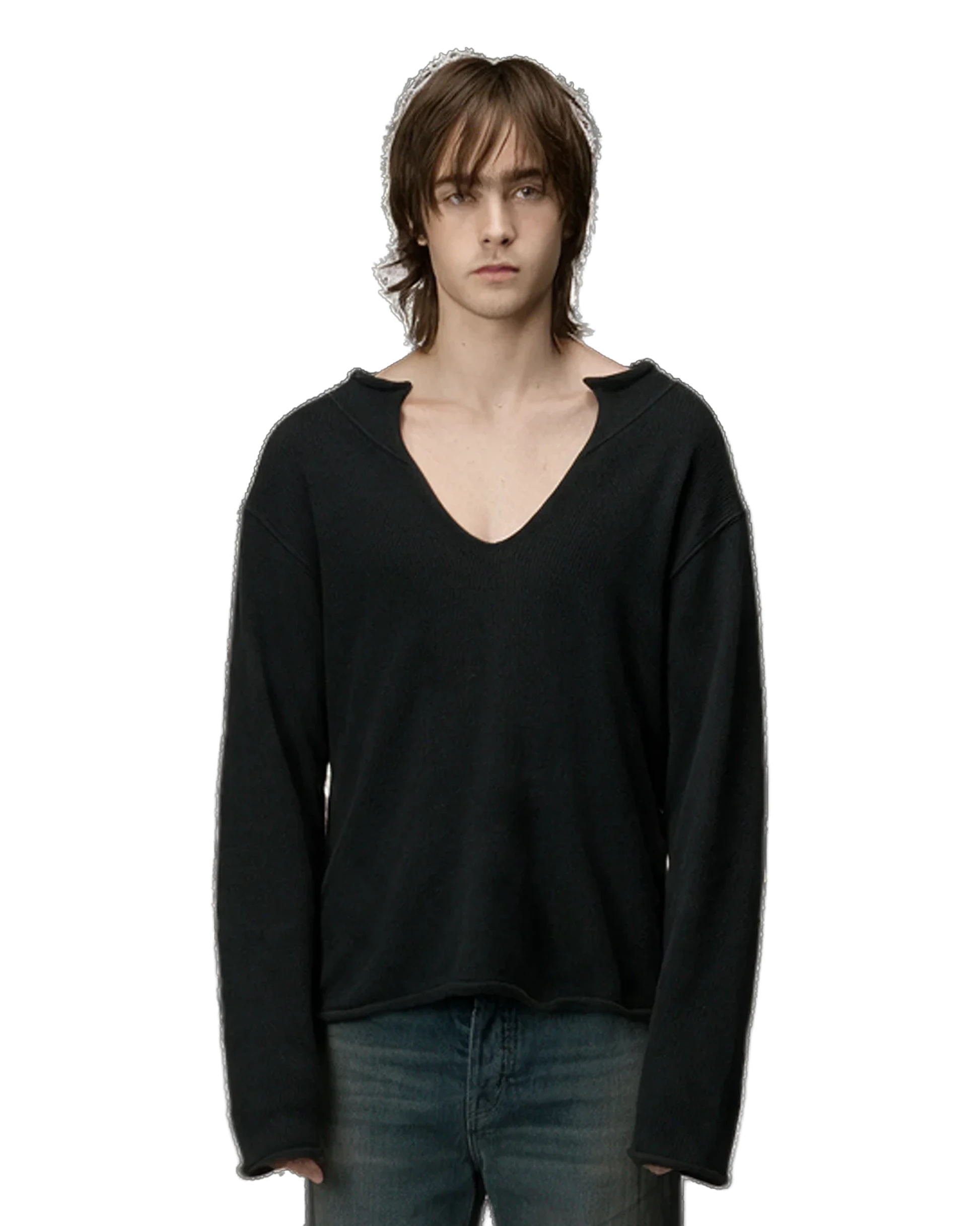 No Faith Studios V Knit Sweater/Long Sleeve