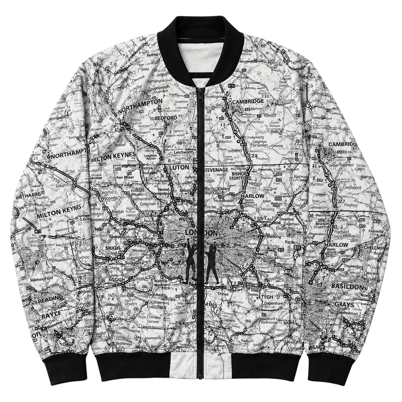 Number (N)ine SS04 London Map Zip-Hoodie
